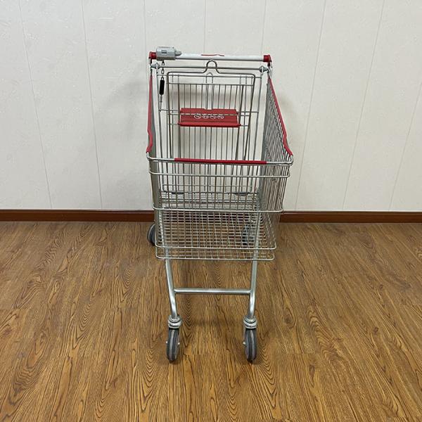 180L Grocery Galvanised European Market Supermarket Trolley with Coin Lock