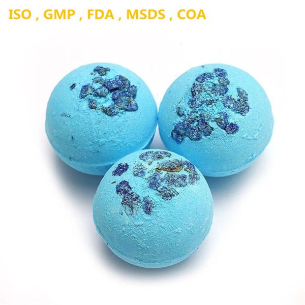 Natural Relaxing Bath Salts Custom Bubble Colors Vegan Organic Fizzy Bath Bombs