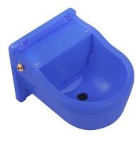 Copo de água de gado de plástico azul PP para bovinos - Design durável para bovinos/cavalos/ovinos