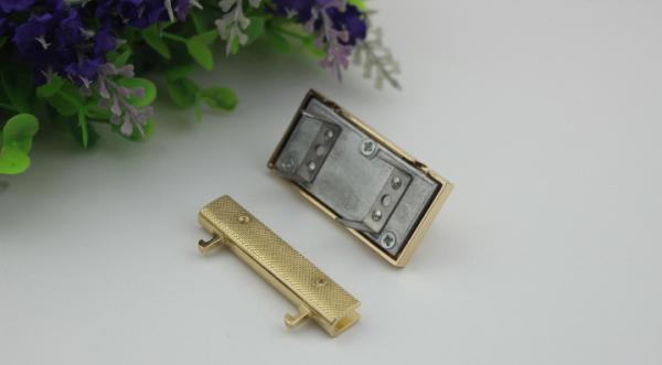 Hot Sale Durable Nickel Color Metal Press Lock Clasp Purse Closure Squeeze Turn Lock