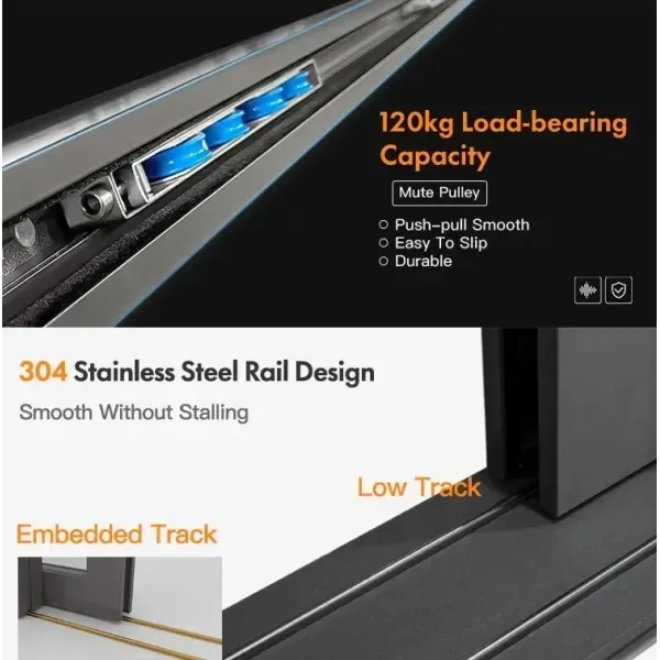 Panorama Aluminium Sliding Doors , Narrow Thin Office Partition Door