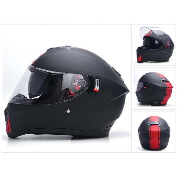 Custom Color Full Face DOT FMVSS 218 Motorcycle Helmet Equipped with PC Strong Visor