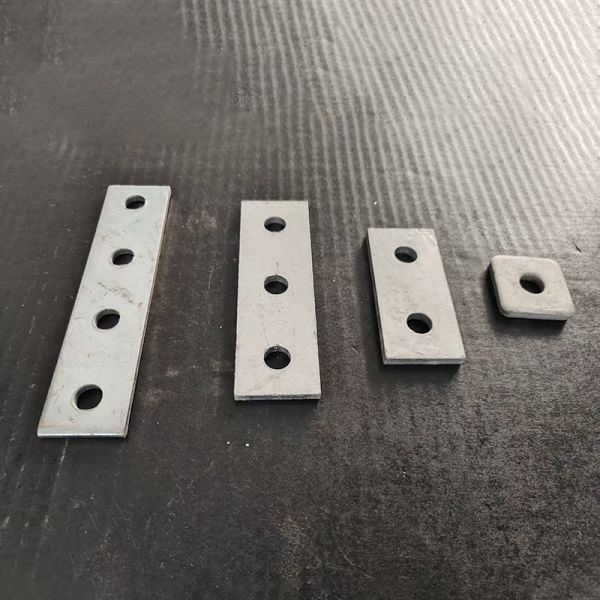 Steel Strut Channel Accessories Strut Channel Fitting 1/2/3/4 Hole Flat Straight