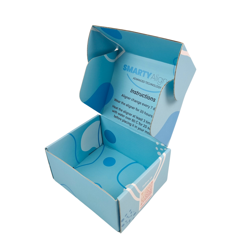 Custom Orthodontic Teeth Aligners Packaging Boxes Braces Dental Denture Aligner Box With Paper Bag