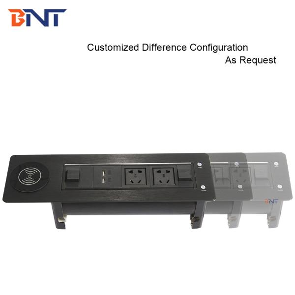 Conference Desktop HD-MI Motorized Pop Up Socket with media Cable Cubby