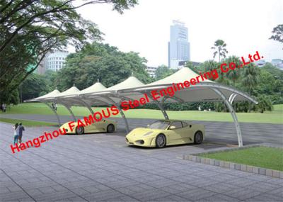 Custom Tension Fabric Structural Carport Menbrane for Stadium / Airport