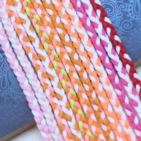 Ropa de algodón de 5 mm de 3 hebras de cordón de macrame naranja blanco