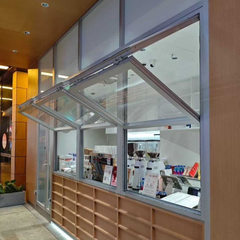 Aluminum Alloy Vertical Fold Window Thermal Insulation Double Glass Windproof Soundproof Bifold Window for Hotel Outdoor Use