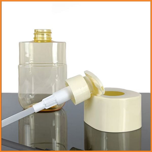 300ml Capacity Custom Color Transparent PET Lotion Bottle for Luxury Skincare Packaging