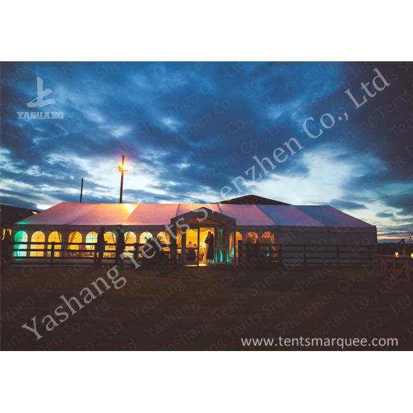 White Fabric Cover Hard Aluminum Garden Party Marquees with Enterance Walkway