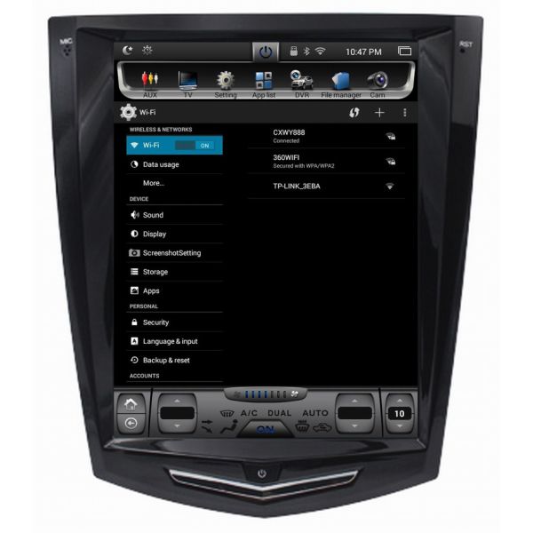 Ouchuangbo car dvd stereo android 6.0 for Cadillac SRX ATS ATS-L XTS CTS with Watts amplifier steering wheel control