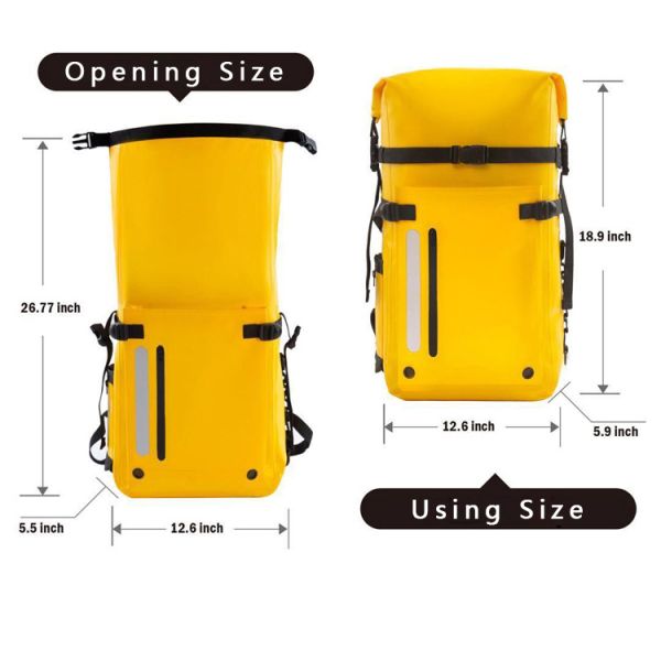 30L PVC Waterproof Dry Bag For Beach Diving Lightweight Durable Various Color