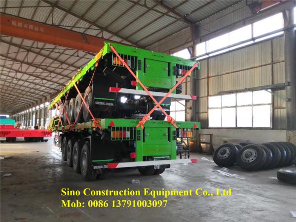 4 eixo 70 Ton Flat - reboques resistentes da cama semi para bens do recipiente e do volume