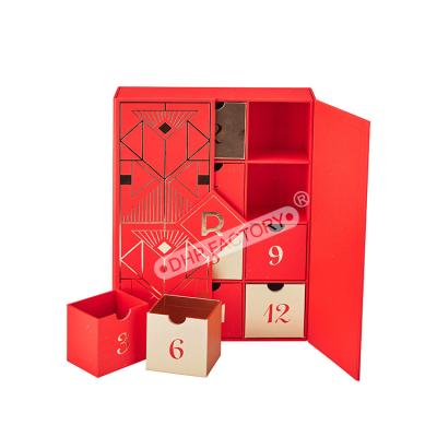 Boîte cadeau de Noël haut de gamme avec 12 tiroirs pour les vacances