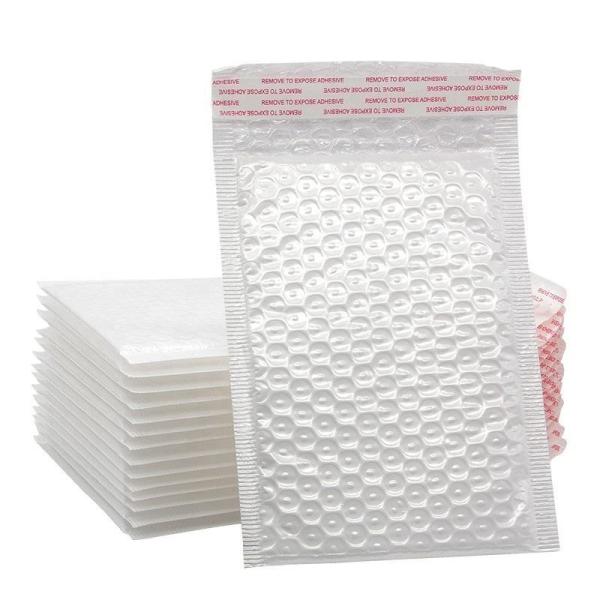 White Plastic Pearlescent Film Bubble Mailing Bag Self-Adhesive Waterproof Custom Size