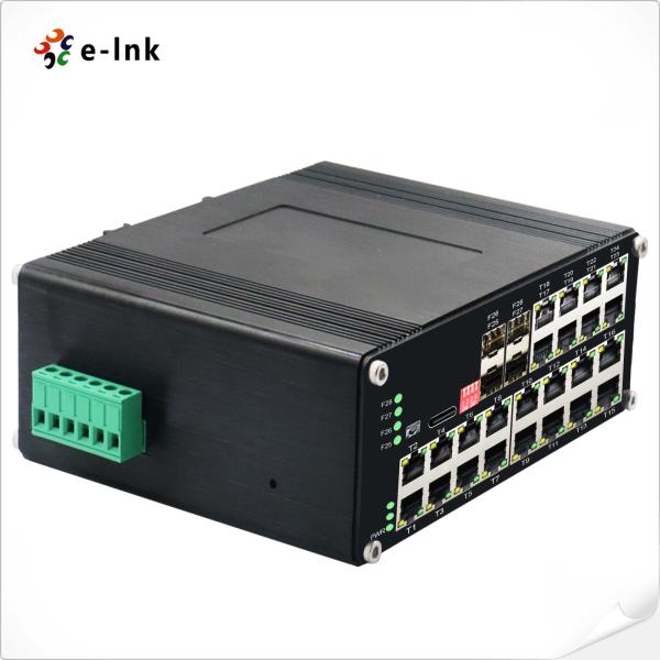 Commutateur Ethernet L2 industriel géré 24 ports PoE 4 ports SFP 10K bytes Jumbo Frame