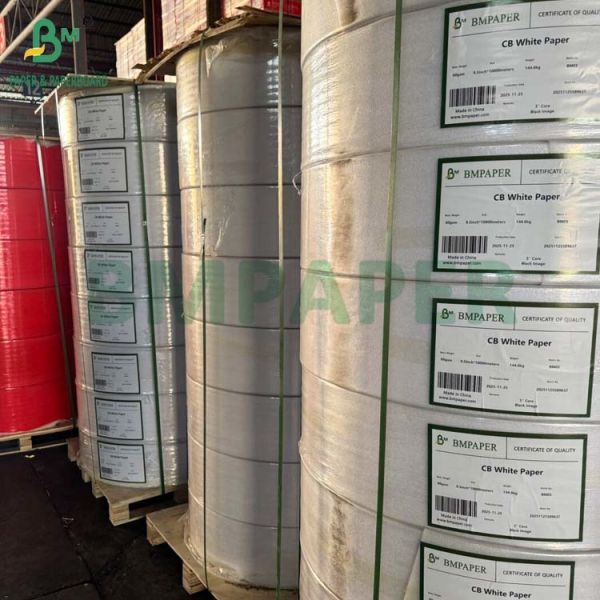 Black Image 53g 57g CB White CFB Blue CF Yellow Carbonless Paper Roll