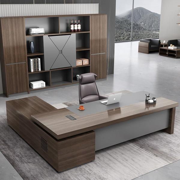 Meubles commerciaux Table de bureau moderne en bois avec une épaisseur de 50 mm