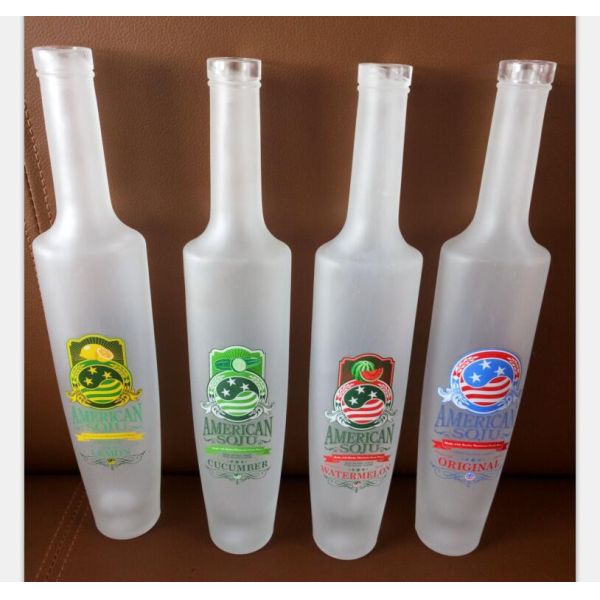 Sealing Type CROWN CAP Super Flint Wine Glass Bottle in Crystal White Material