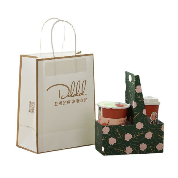 Bolsa de papel para embalaje de café con logotipo personalizado y diseño plegable en papel Kraft