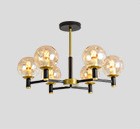 Многоголовые стеклянные подвесные лампы E27 4000K 6000K Висячий стеклянный глобус Современные подвесные лампы