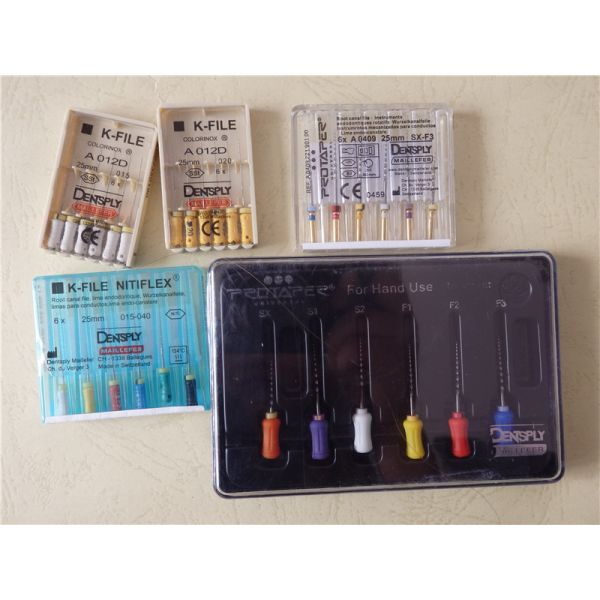 Dental Endodontic Gold Taper Niti Rotary Files For Root Canal Treatment