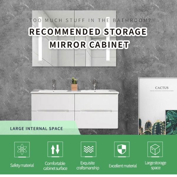 Floating PVC Cabinet For Wash Basin Double Sink 1200*800*130mm