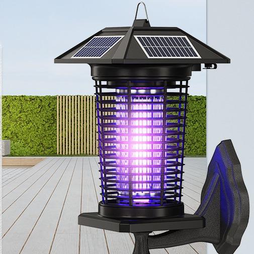 Solar Mosquito Control Lamp, 360° UV Light, Dual Mode for Outdoor Protection