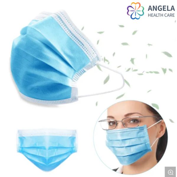 Face Mask 3 Ply Corona virus Disposable Medical Face Mask in Stock 3ply Surgical Mask with Tie on