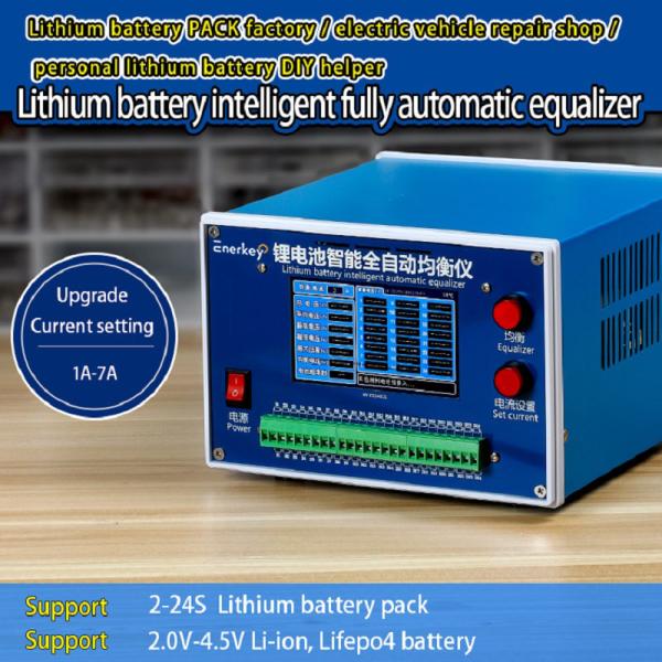 Instrumento de reparação de tensão da bateria Enerkey 1A-7A Corrente ajustável para bateria Li-ion/Lifepo4 2S-24S