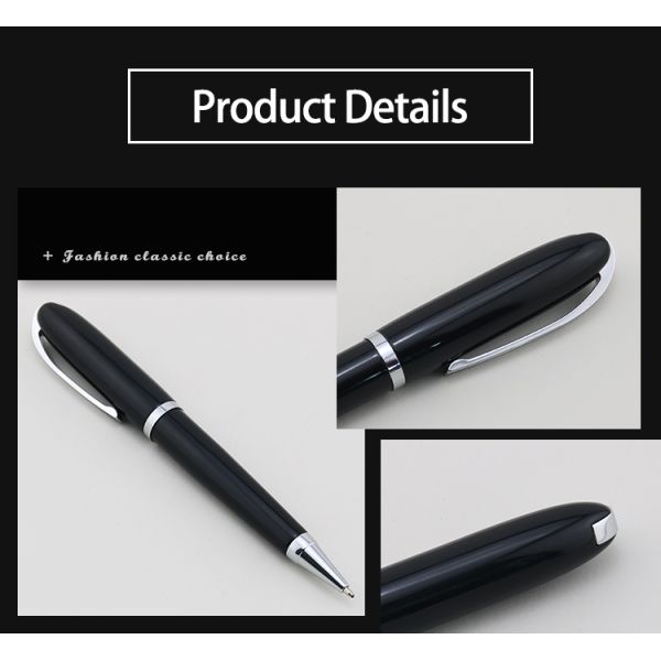 Sleek Metal Ballpoint Pen 1.0mm Classic Office Stationery Business Ball Pen