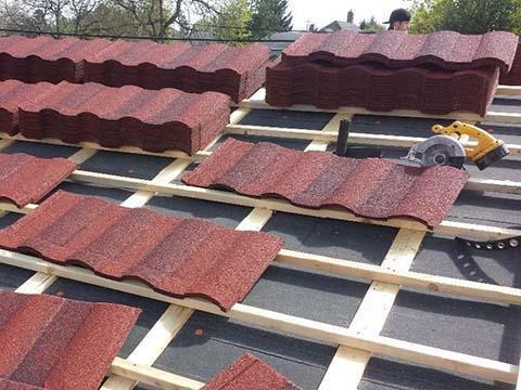 AZ150 0,50mm Vinho Vermelho Pedra Revestida Bond Tiles Aluzinc Metal Clássico/Milano/Roman/Groove/Shingle/Elite Tile