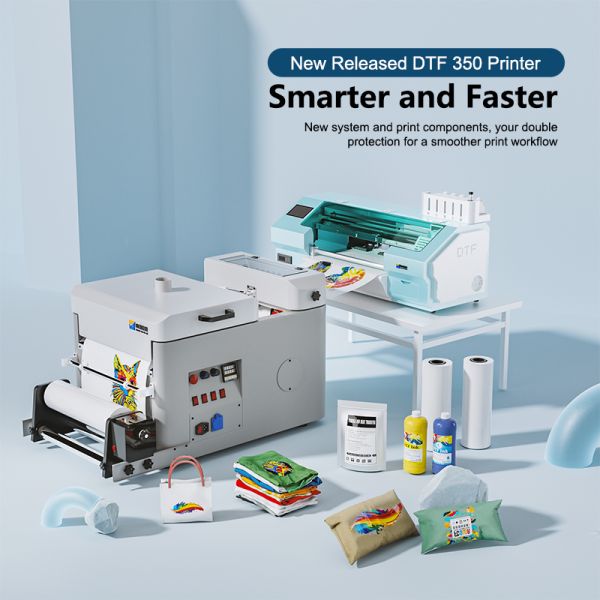 FCOLOR 30cm XP600 DTF Printer Roll-to-Roll Automatic T-Shirt Printing Machine with Shaker & Dryer for Small Business