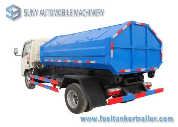 Dongfeng 4 - 5m3 Diesel Arm Hook Garbage Trucks , 4x2 Drive Refuse Truck