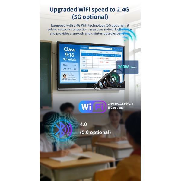 21.5 Inch FHD Smart Classroom Display with RK3568 Quad-core Processor and 4GB RAM 64GB Storage
