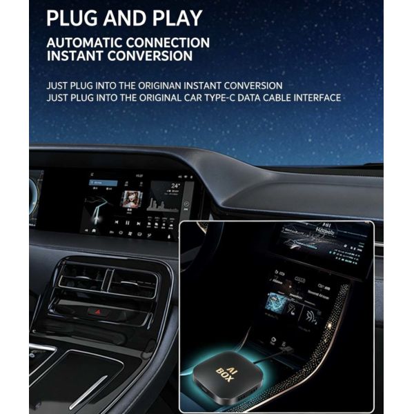 OEM Custom Android 13 Carplay Ai Box 2 In 1 Wireless Carplay Android Auto
