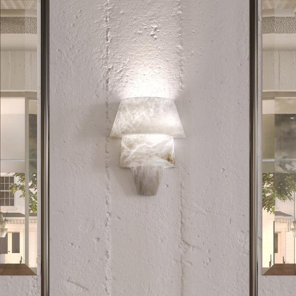 Aplique de pared de alabastro personalizado 220mm x 275mm LED 110V-240V