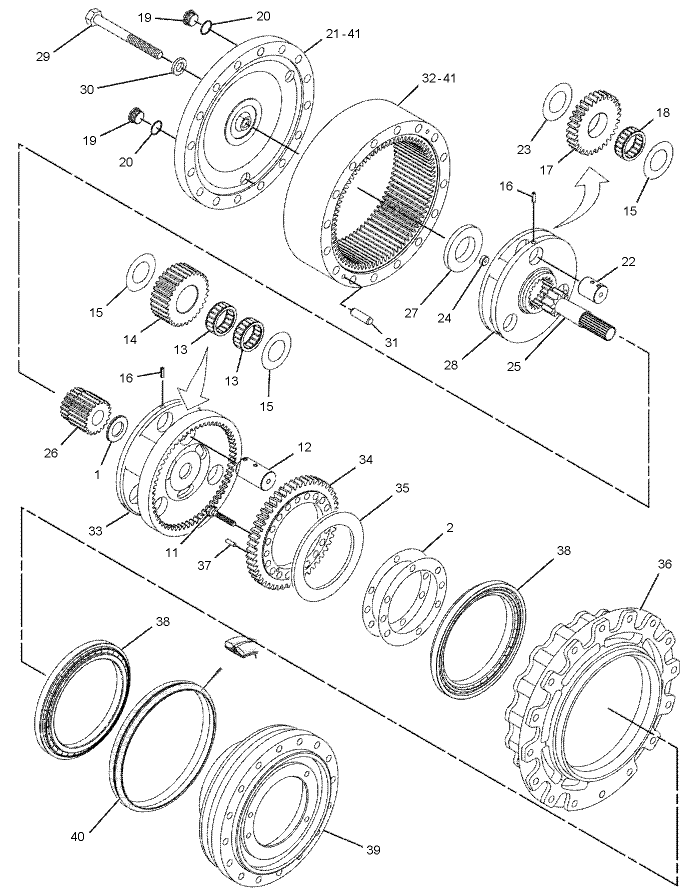 210-3529 2103529 Travel Gearbox E EXCAVATOR E315C E315D E315C E315D