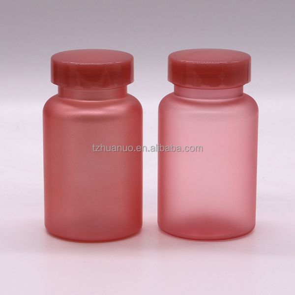 Aluminum Cap 100/120/150ML PET Wide Mouth Plastic Jar for Pill Capsule Medicine