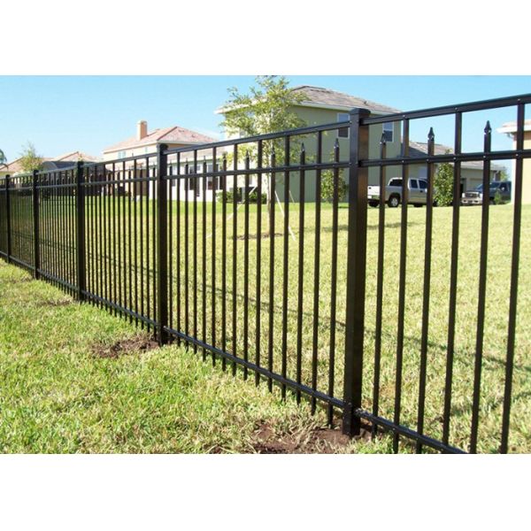 Various Size Decorative Ornamental Steel Fence For Residential , Weather Proof
