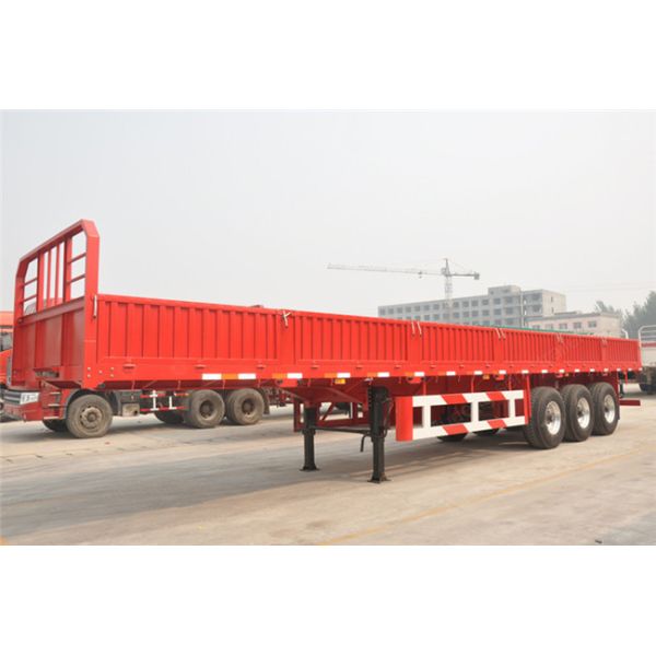 4 axle 80ton side wall semi trailer with mechanical suspension