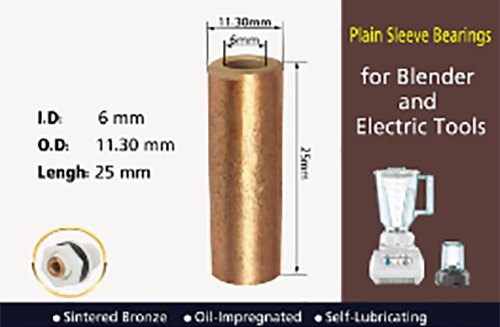 Sintered Copper Sleeve Bearing For Electrical Appliances