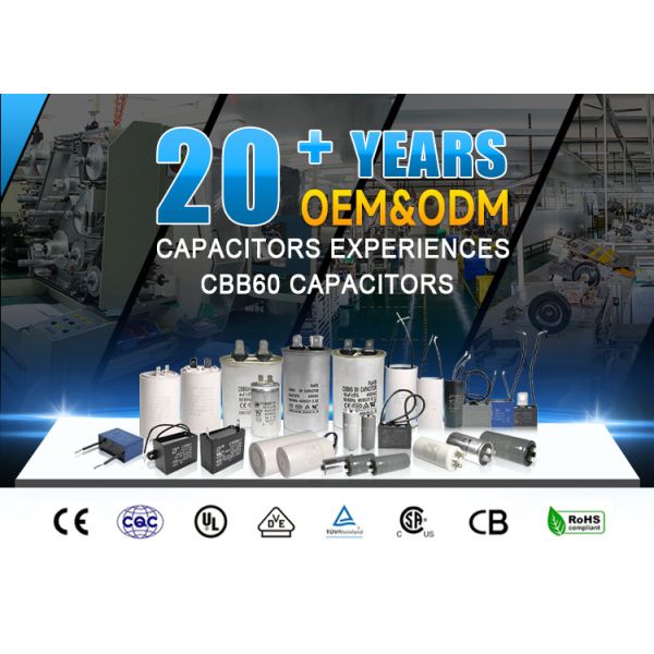 Cbb61 Конденсатор потолочного вентилятора 450V 1.8UF Синий RoHs Конденсатор терминалов быстрого подключения