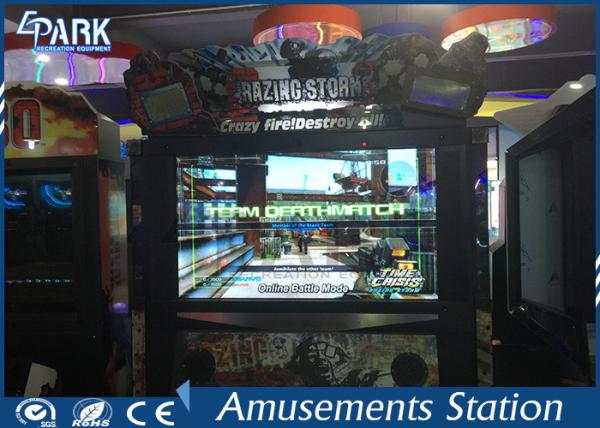55 Inch Screen Shooting Game Machines / Arcade Games Machines Razing Storm Game