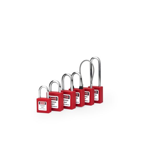 Rarlux High Quality Top Security Industrial Insulation Safety Durable Plastic Lockout Tagout Padlock Solid Brass Cylinder Short