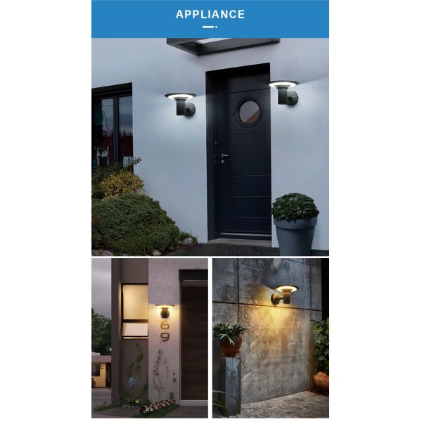 2- Waterproof Solar Led Wall Light for Outdoor Landscape -20 60C Working Temperature