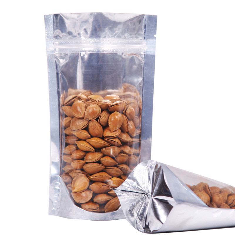 k алюминиевая фольга стоя вверх мешки Resealable с прозрачным фронтом