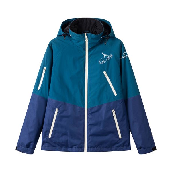 220 gsm Waterproof Breathable Outdoor Jacket Windbreaker with Adjustable Hood