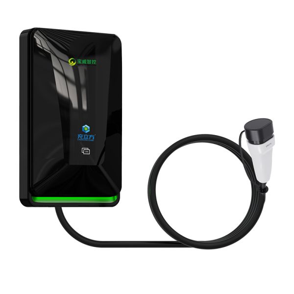 7KW 11KW 21KW pile de recharge de véhicule électrique noir monté sur le mur