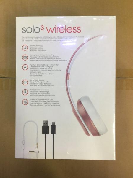 Beats Solo 3 Wireless Headphones Special Edition - Rose gold Free Shipping